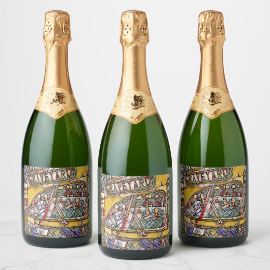 PCC Graveyard Stain Glass Sparkling Wine Btl Label Schaumweinetikett (Flaschen)