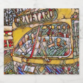 PCC Graveyard Stain Glass Sparkling Wine Btl Label Schaumweinetikett (Einzelnes Label)