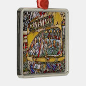 PCC Graveyard Stain Glass Square Ceramic Ornament Aus Metall (Rechts)
