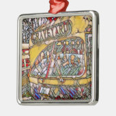 PCC Graveyard Stain Glass Square Ceramic Ornament Aus Metall (Links)