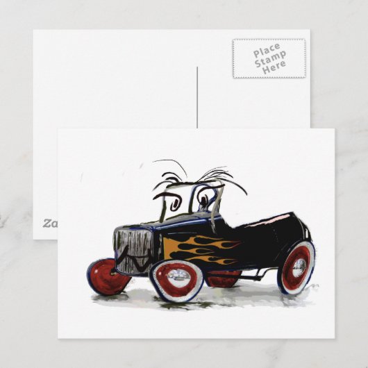 PCHotRod02 Postkarte (Vorne/Hinten)