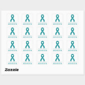 PCOS Advocate White Square Aufkleber (Blatt)