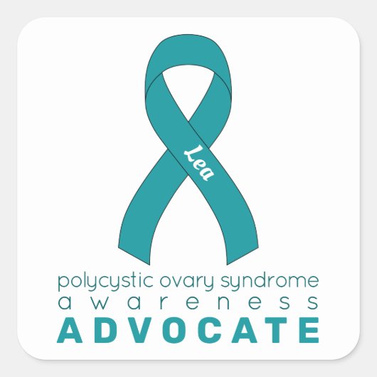 PCOS Advocate White Square Aufkleber (Vorderseite)