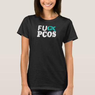 Pcos Aquamarin Ribbon Polyzystisches Ovarialsyndro T-Shirt