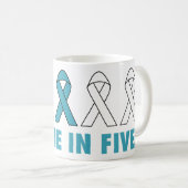 PCOS Awareness Association - 1in5 Kaffeetasse (VorderseiteRechts)