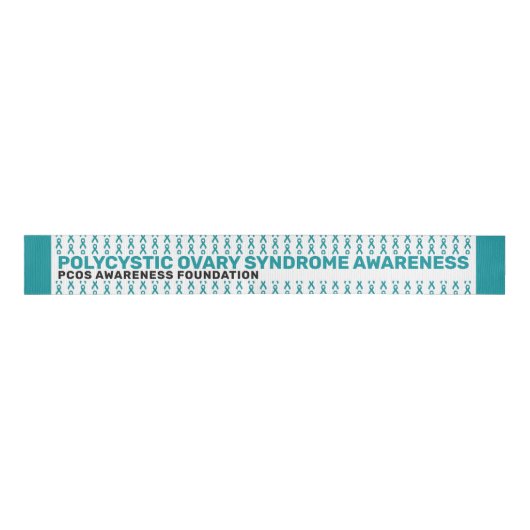 PCOS Awareness Pattern Ribbon Ripsband (Vorderseite)