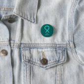PCOS Awareness Ribbon Custom Art Button (Beispiel)