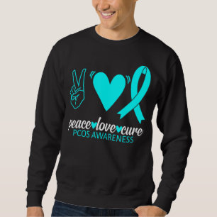 PCOS-Bewusstsein Frieden Liebe Heilung Eierstock-S Sweatshirt