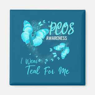 Pcos-Bewusstsein ich trage Türkis für mich Graphic Magnet