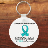 PCOS Ich unterstütze meine Enkelin Schlüsselanhänger (Vorderseite)