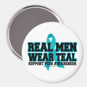 PCOS Real Men tragen Aquamarin Magnet (Vorderseite/Rückseite)