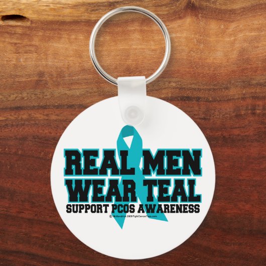 PCOS Real Men tragen Aquamarin Schlüsselanhänger (Vorderseite)