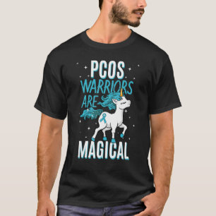 Pcos Warrior Magical Unicorn Aquamarin Polyzystisc T-Shirt