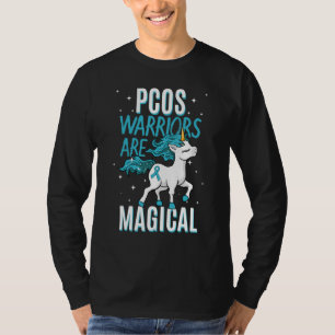 Pcos Warrior Magical Unicorn Aquamarin Polyzystisc T-Shirt