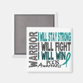 PCOS Warrior Magnet (Vorderseite/Rückseite)