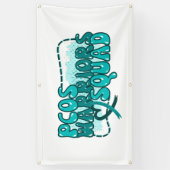 PCOS WARRIORS SQUAD Polyzystisches Ovarialsyndrom Banner (Vertikal)