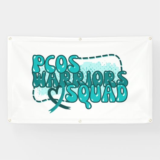 PCOS WARRIORS SQUAD Polyzystisches Ovarialsyndrom Banner (Horizontal)