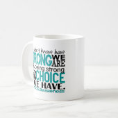 PCOS, wie stark wir sind Kaffeetasse (Vorderseite Links)