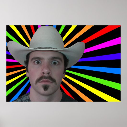 PCowboy-Regenbogenposter Poster (Vorne)