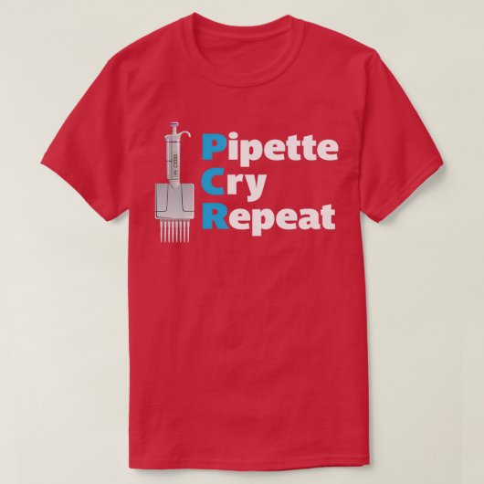 PCR-Pipettenwiederholung mit Multichannel-Mikrofon T-Shirt (Design vorne)