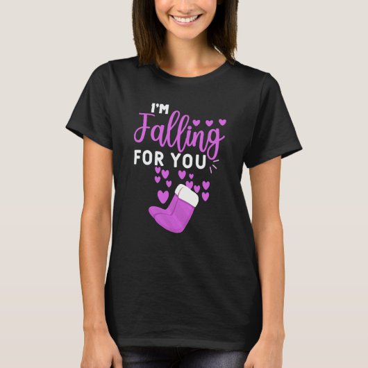 PCT CNA Nurse I'm Falling for You Happy Valentines T-Shirt (Vorderseite)