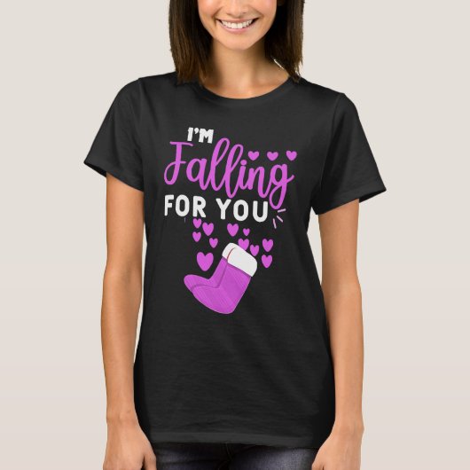 PCT CNA Nurse I'm Falling for You Happy Valentines T-Shirt (Vorderseite)