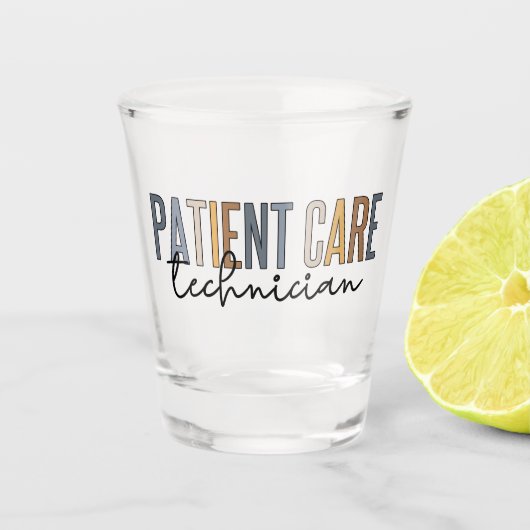 PCT-Geschenke für den Patienten-Betreuer Schnapsglas (Vorderseite)