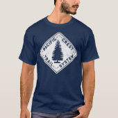 PCT Pacific Wappen Trail System Wiker für Wanderun T-Shirt (Vorderseite)