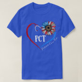 PCT Patient Care Tech USA Sunflower Stethoscope He T-Shirt (Design vorne)