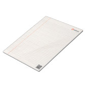 PCTY 8.5 X 11 Editor mit QR-Code Notizblock (angewinkelt)