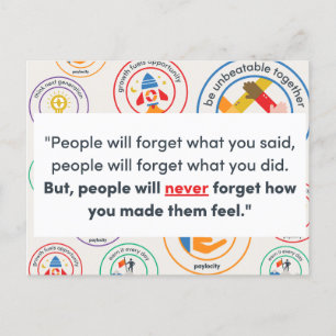 PCTY-Wert-Postkarte mit Anführungszeichen Feiertagspostkarte