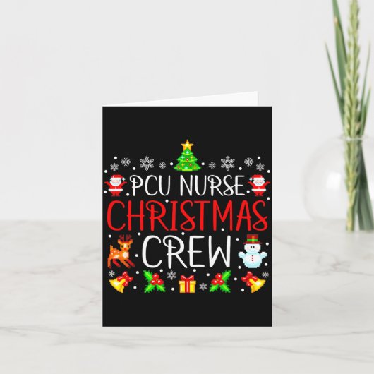 Pcu Nurse Christmas Crew Matching Xmas Karte (Vorderseite)