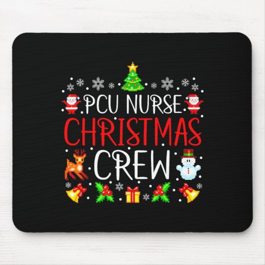 Pcu Nurse Christmas Crew Matching Xmas  Mousepad (Vorne)
