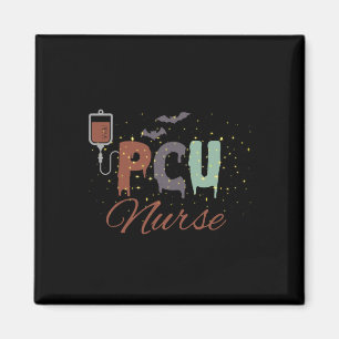 Pcu Nurse Halloween Retro Krankenpflege Progressiv Magnet