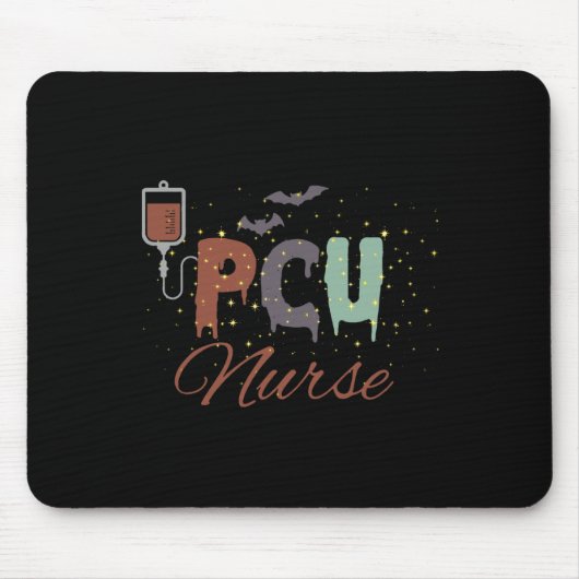 PCU Nurse Halloween Retro Krankenpflege Progressiv Mousepad (Vorne)