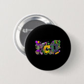 Pcu Nurse Mardi Gras Progressive Care Unit Pflege Button (Vorne & Hinten)