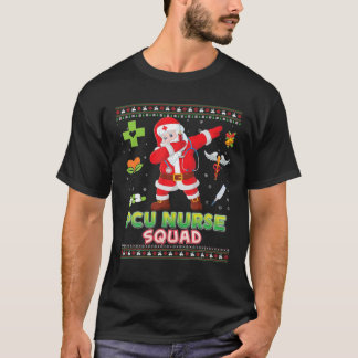 PCU Nurse Squad Dabbing Santa Christmas Sweater Ug T-Shirt