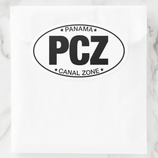PCZ - Aufkleber für die Panamakanalzone (Tasche)