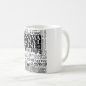 PCZ - Lage der Panamakanale-Zonen in Schwarz Kaffeetasse (VorderseiteRechts)