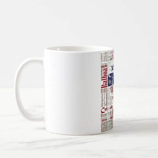 PCZ - Panama Canal Zone Locations mit Farben Kaffeetasse (Links)