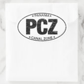 PCZ - Panamakanal-Zone Cracksticker Ovaler Aufkleber (Tasche)