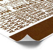 PCZ-Positionen auf altem Papier mit Grenzen Poster (Ecke)