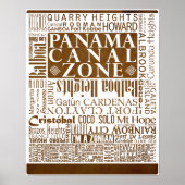 PCZ-Positionen auf altem Papier mit Grenzen Poster (Vorne)