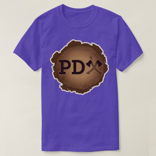 PD Ax auf Holzkörner T-Shirt (Design vorne)
