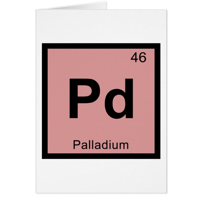 Pd - Palladium Chemistry Periodic Table Symbol (Vorne)