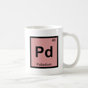 Pd - Palladium Chemistry Periodic Table Symbol Kaffeetasse