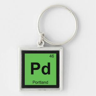 Pd - Periodische Tabelle Portland Oregon Chemie Schlüsselanhänger