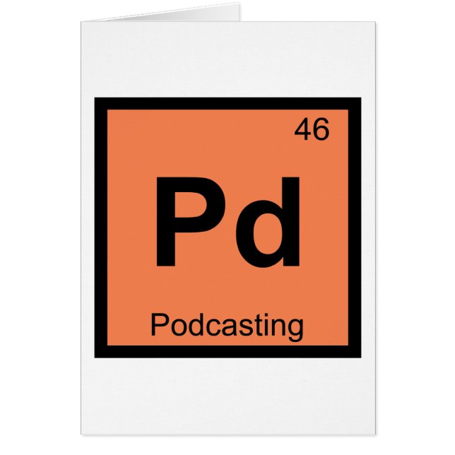 Pd - Periodisches Tabellensymbol der Podcasting Ch (Vorne)