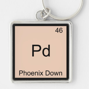 Pd - Phoenix Down Chemie-Element-Symbol-T-Shirt Schlüsselanhänger