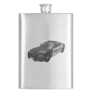 PD Police Academy Grad Graduates Car Flachmann